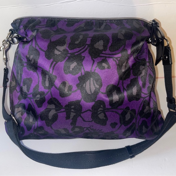 Coach Daisy F20060 Black and Purple Poppy Ocelot - Picture 3 of 10